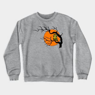 Retro Halloween Owl Crewneck Sweatshirt